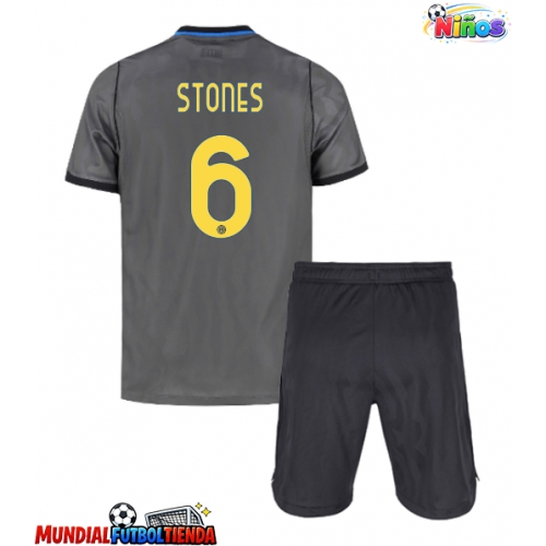 Camiseta Inter Milan John Stones #6 Tercera Equipación Replica 2026-27 para niños mangas cortas (+ Pantalones cortos)